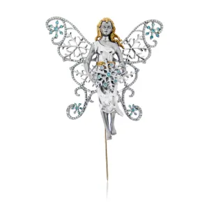 Diamond Snow Fairy Pin or Necklace