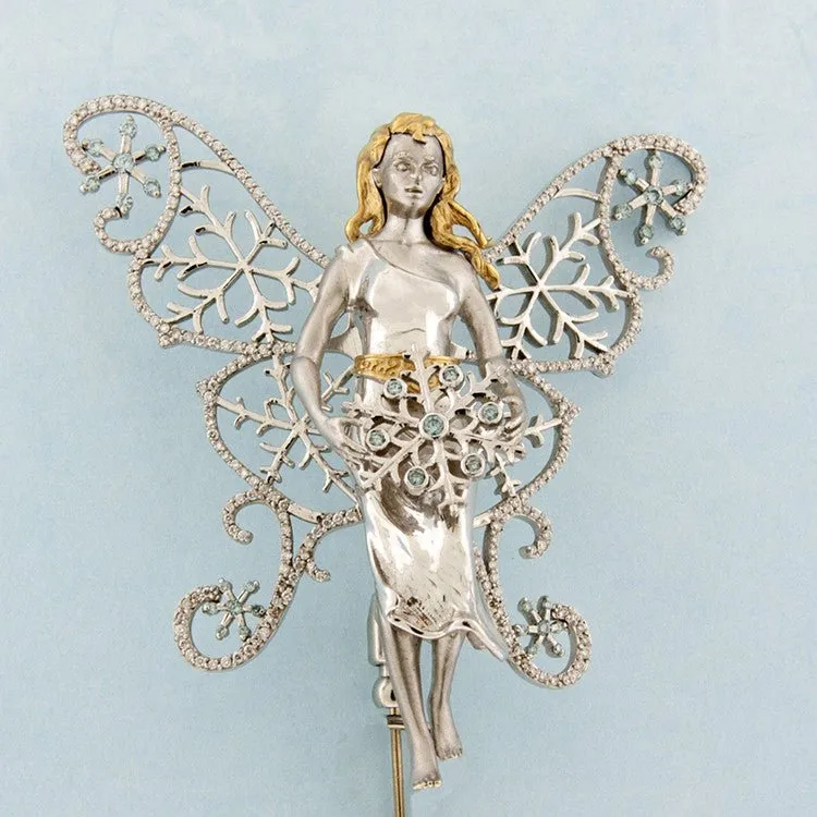 Diamond Snow Fairy Pin or Necklace