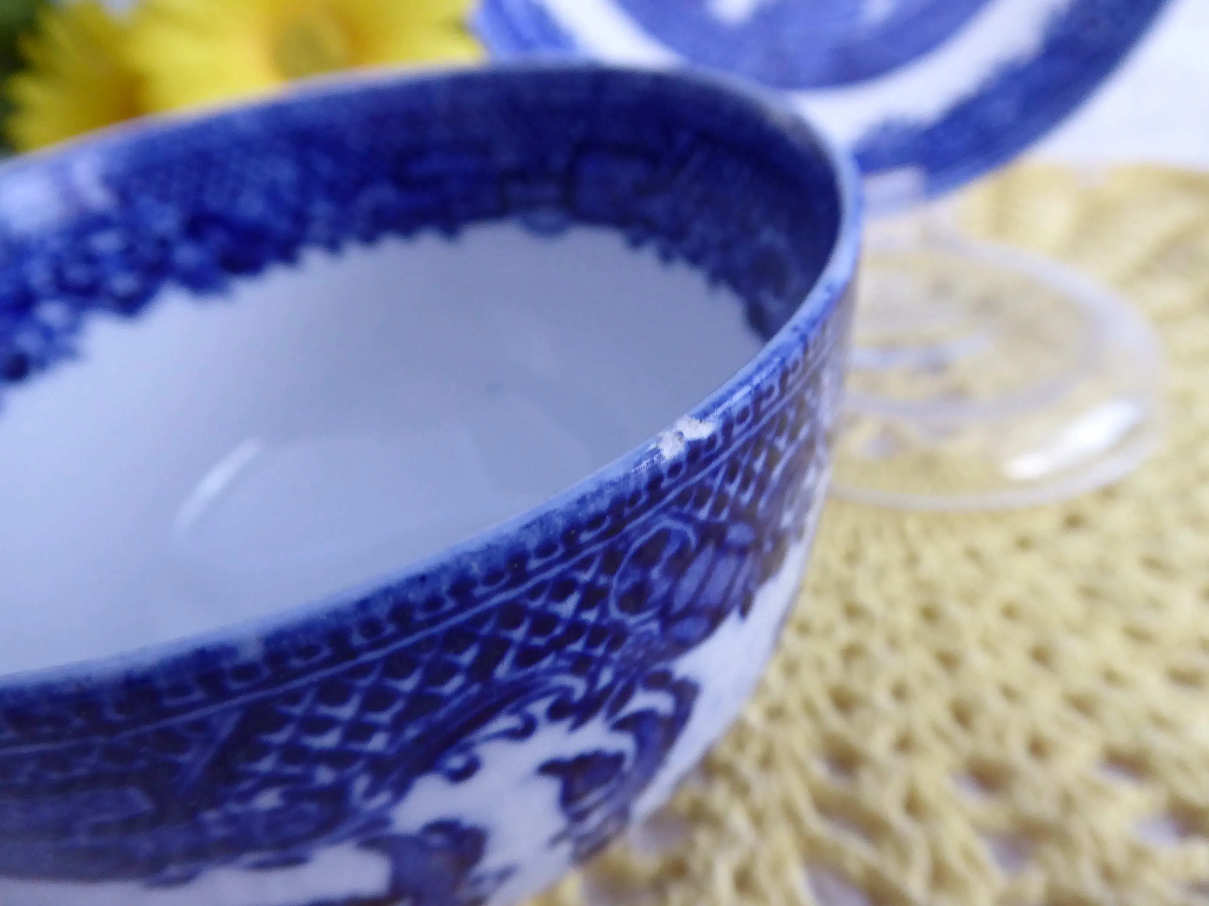 English Willow Cup And Saucer 1920s Teacup Royal Venton Blue Willow