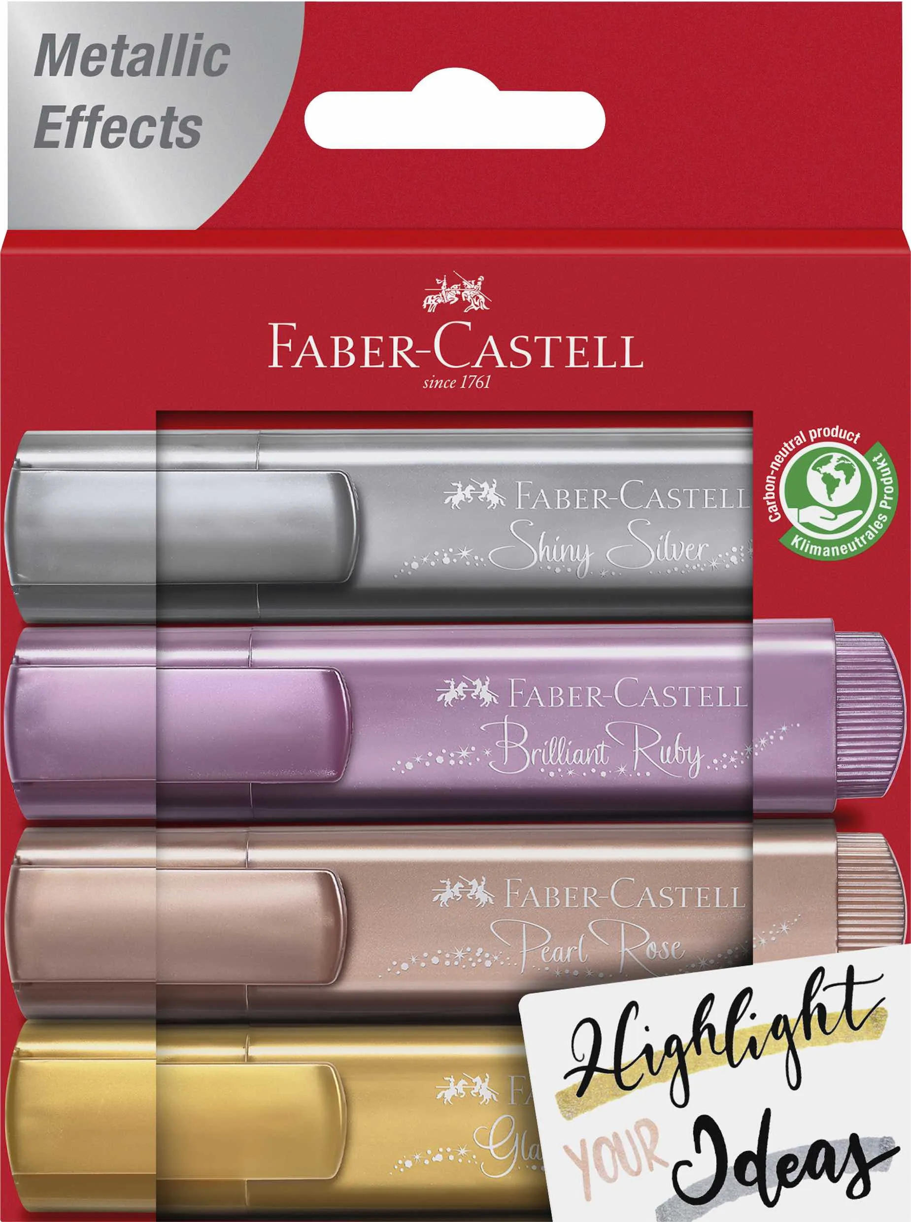 Faber-Castell Textliner 46 metallic wallet of 4 #154640