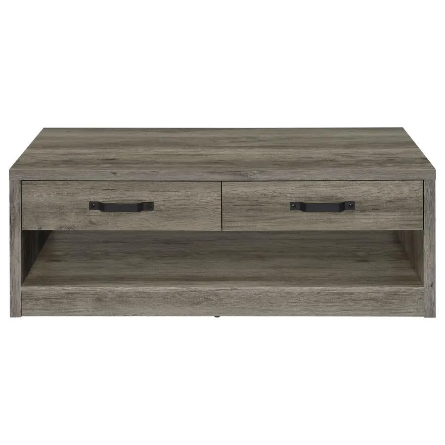 Felix - 2-Drawer Engineered Wood Coffee Table - Gray Driftwood