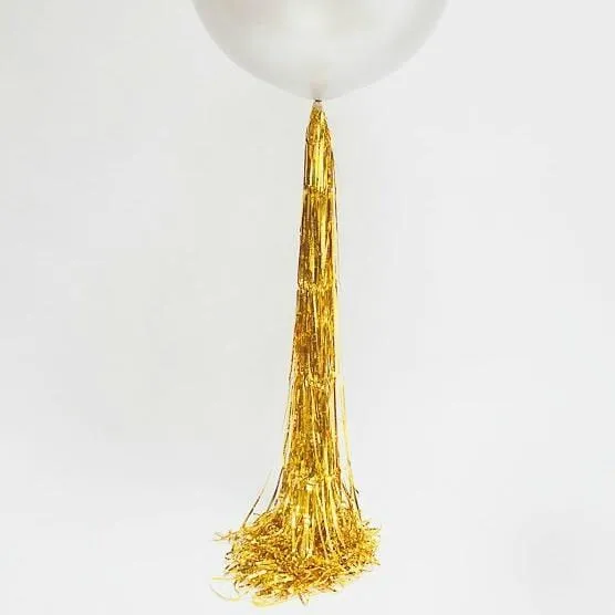 Gold Shimmer Foil Curtain / Balloon Tassel