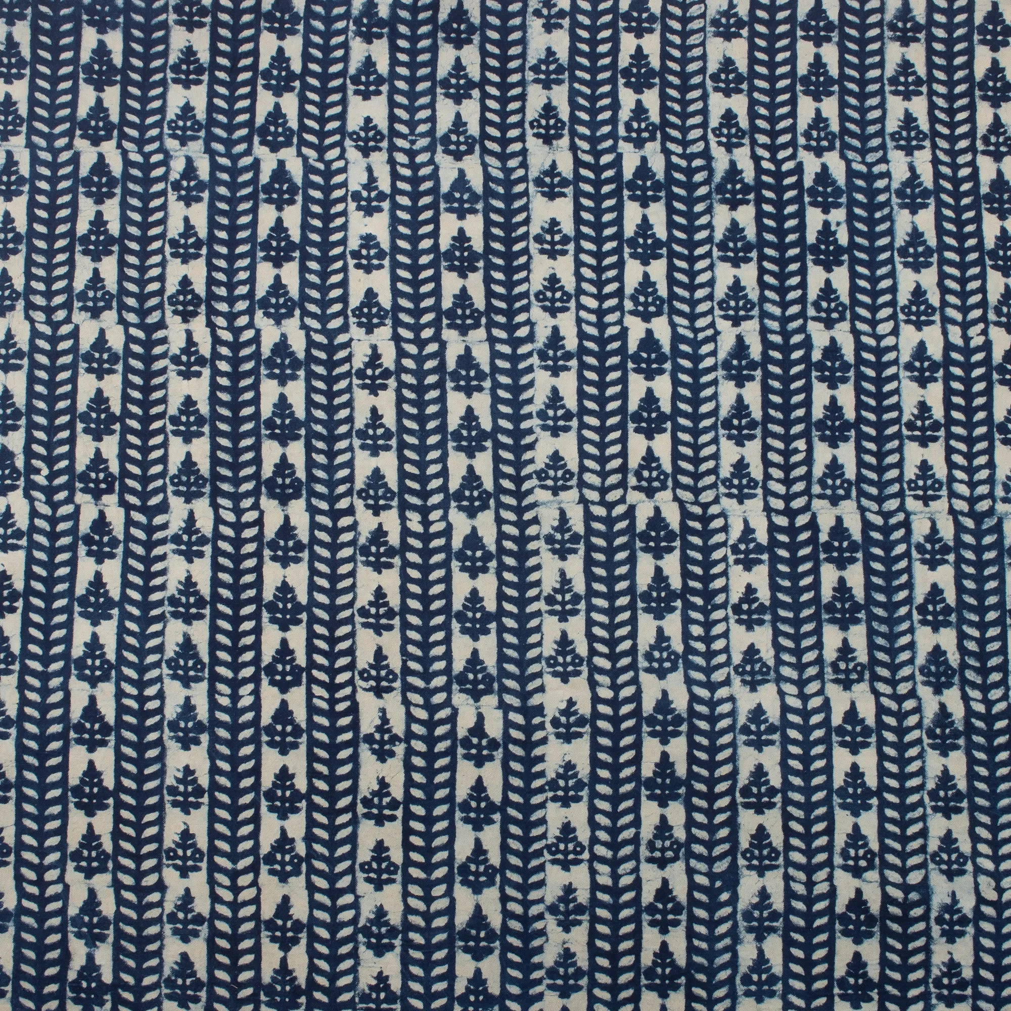 Hand Block Printed Indigo Apostate Canvas Cloth Fabric