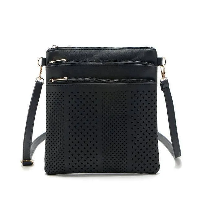 Hollow out shoulder, cross body bag