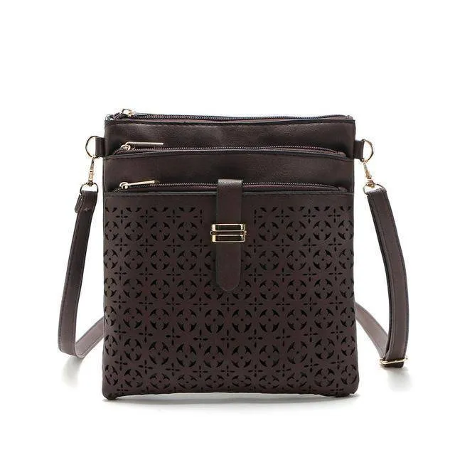 Hollow out shoulder, cross body bag