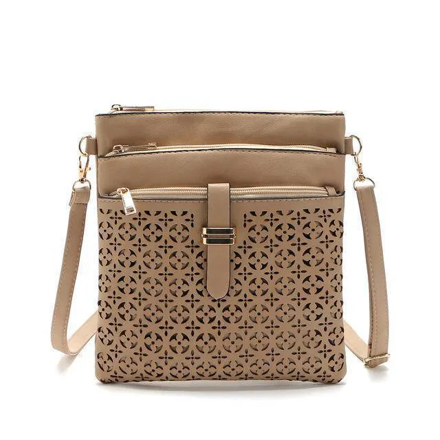 Hollow out shoulder, cross body bag