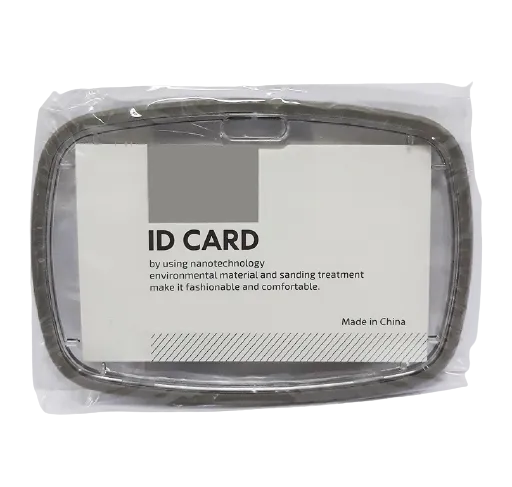 ID Card Holder Gray with Rubber