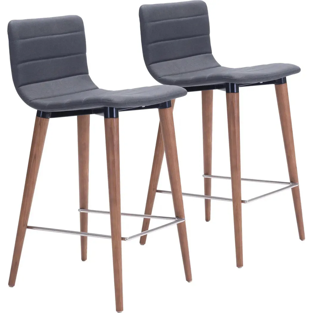 Jericho Counter Chair (Set of 2) Gray