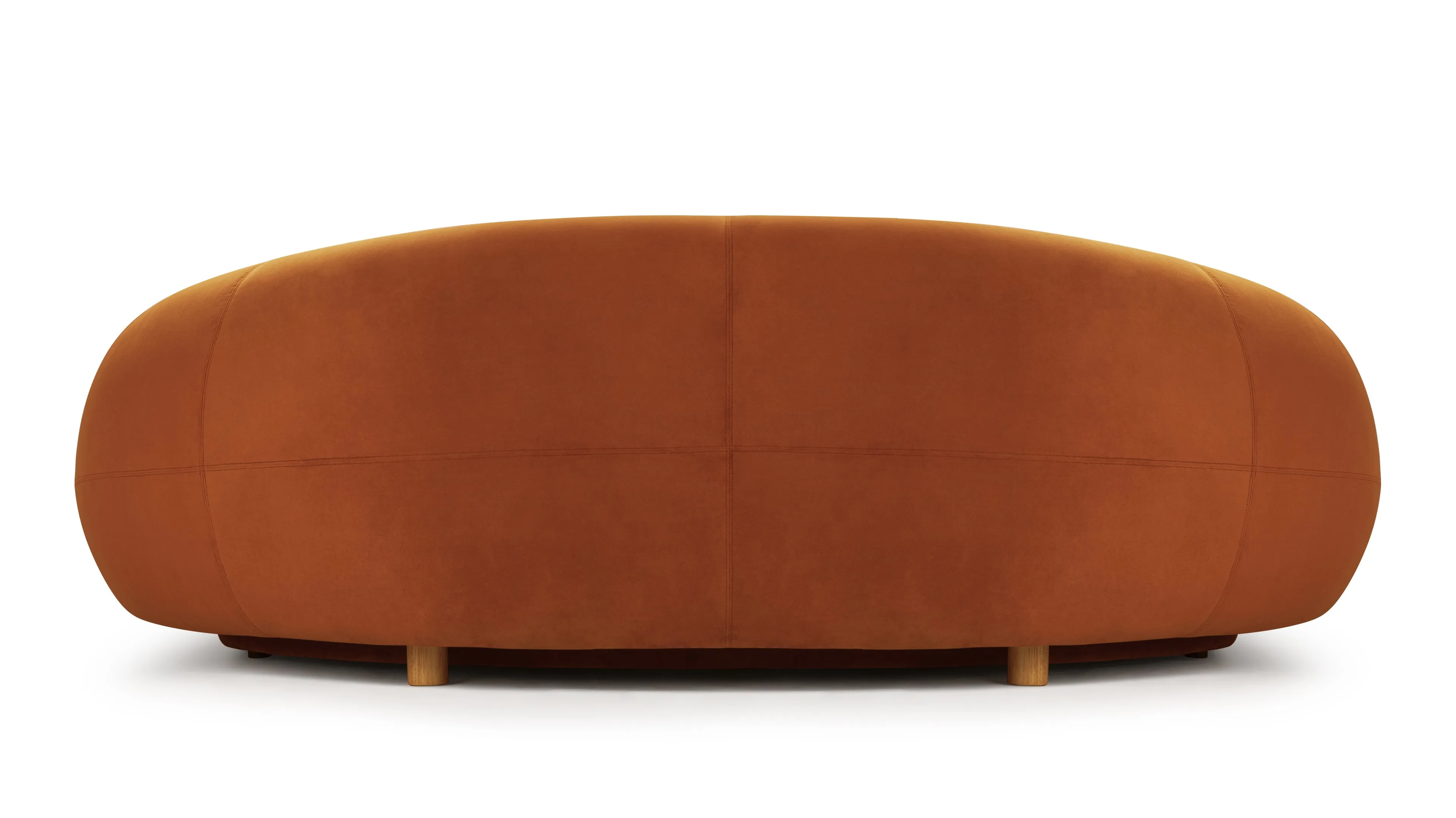 Julep - Julep Sofa, Burnt Orange Velvet