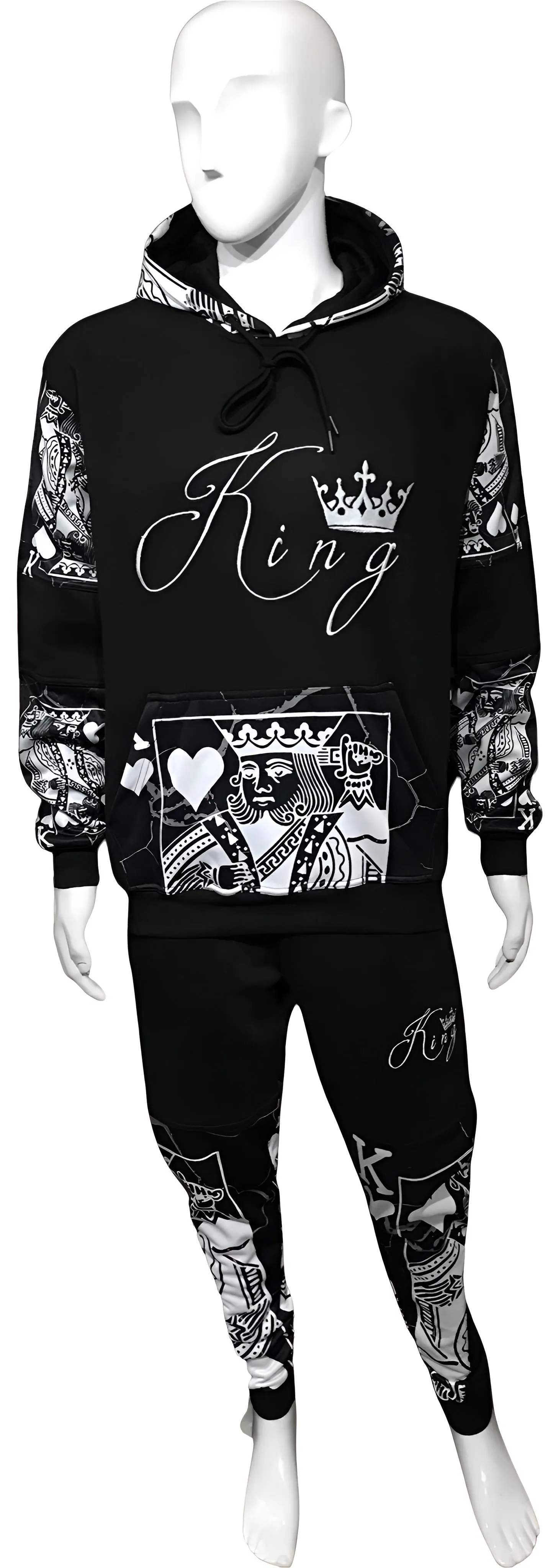 ^KING OF HEARTS^ LUXURY JOGGER SWEATSUITS (CUT & SEW) (EMBROIDERED LOGOS)