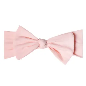 Knit Headband Bow - Blush