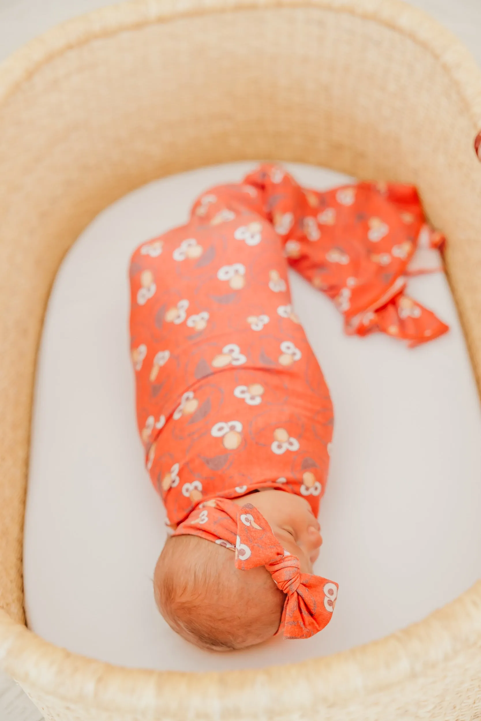 Knit Headband Bow - Elmo