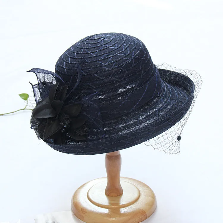 Ladies Fashion Mesh Hat Outdoor Sun Hat Black Premium Cap