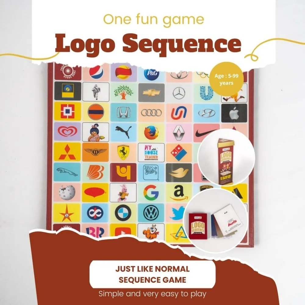 Logo Sequence board game - Learn 59 company logos in fun way