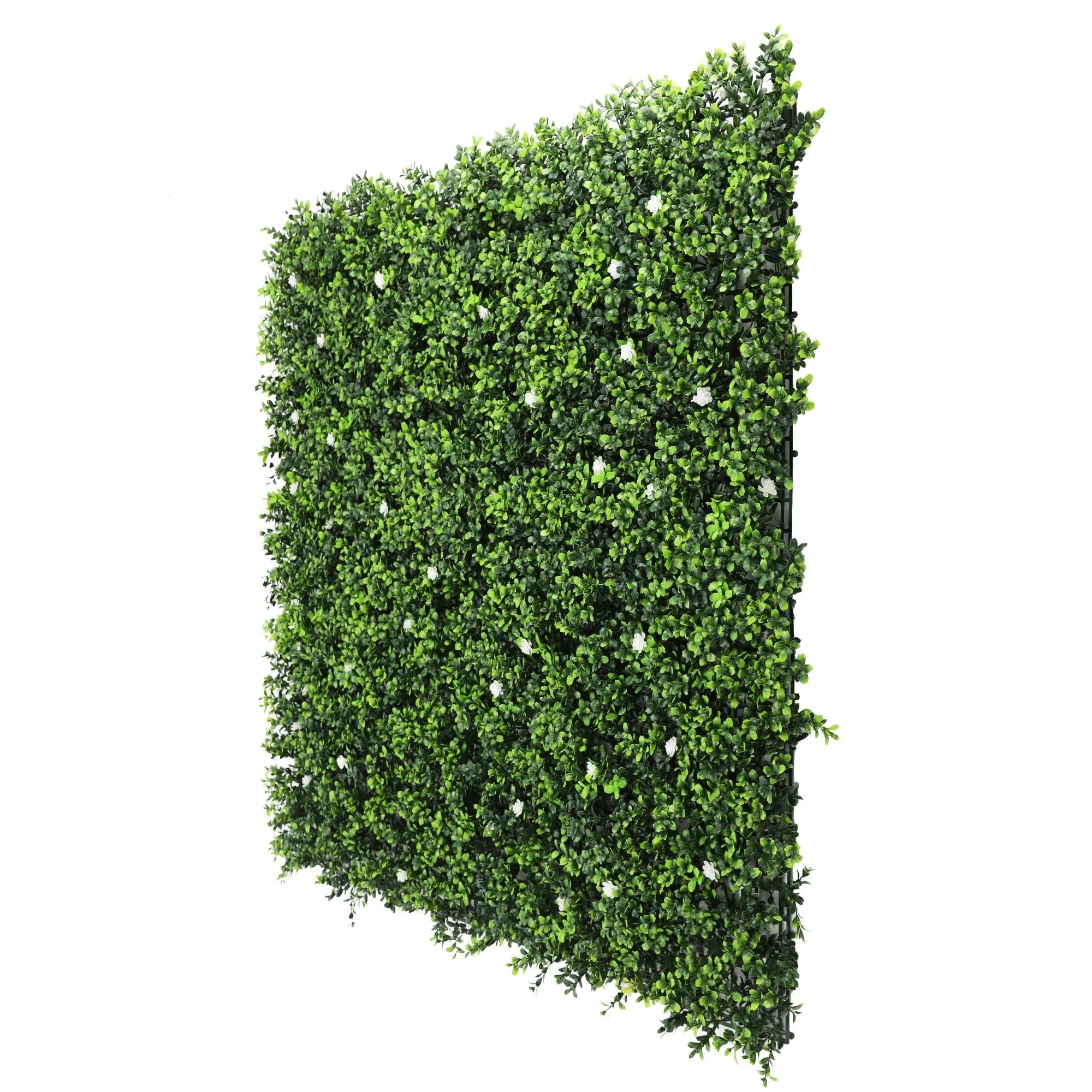 Luxury Flowering Artificial Buxus Hedge Panel UV Resistant 1m X 1m