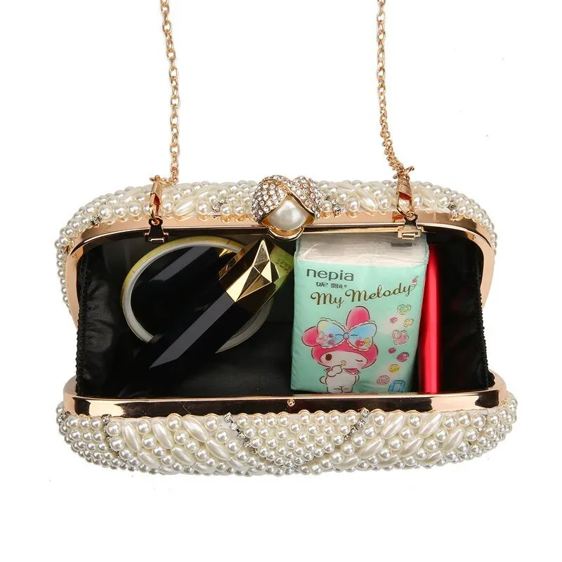 Luxy Moon Pearl Evening Bag Designer