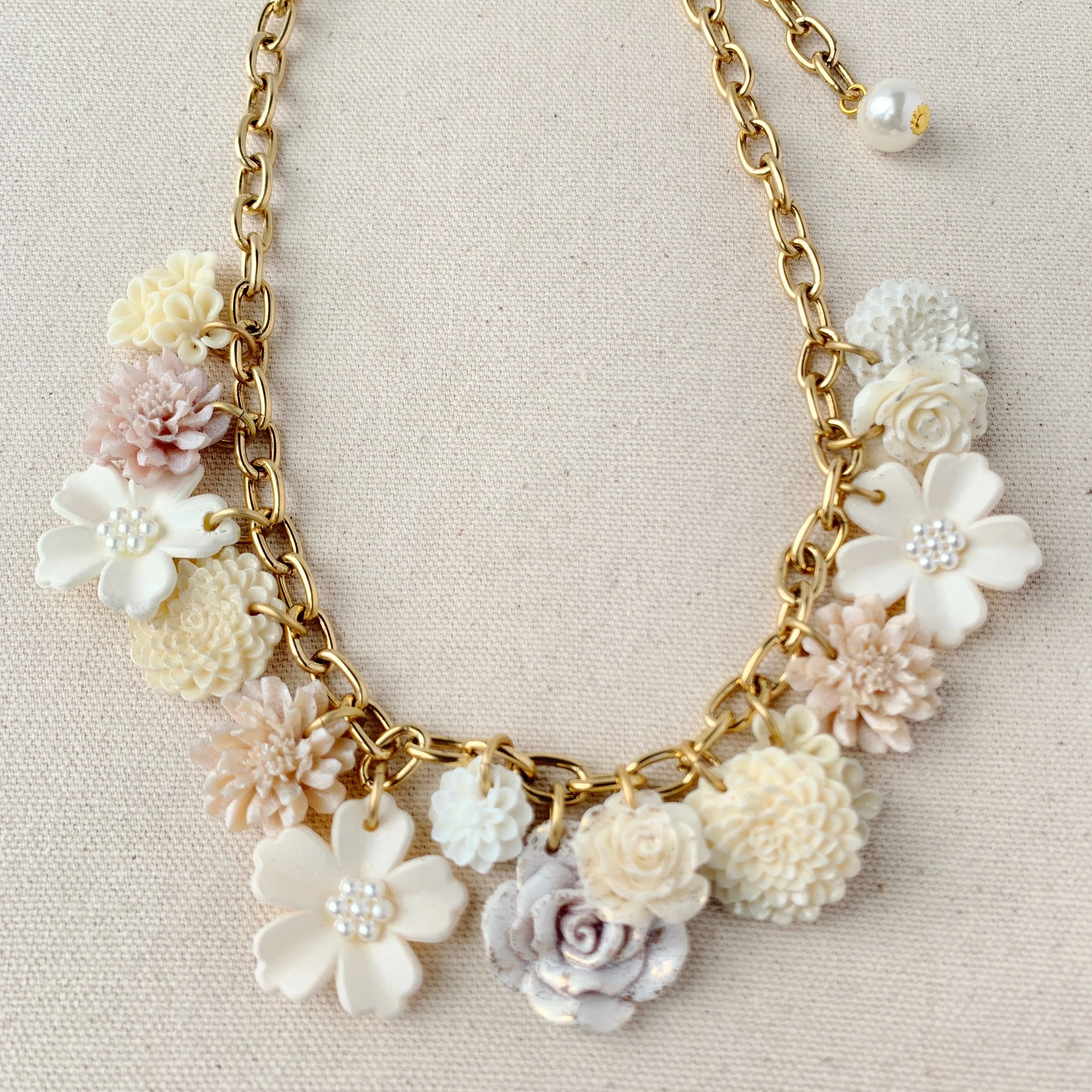 Magnolia Collection Delicate Bouquet Charm Necklace