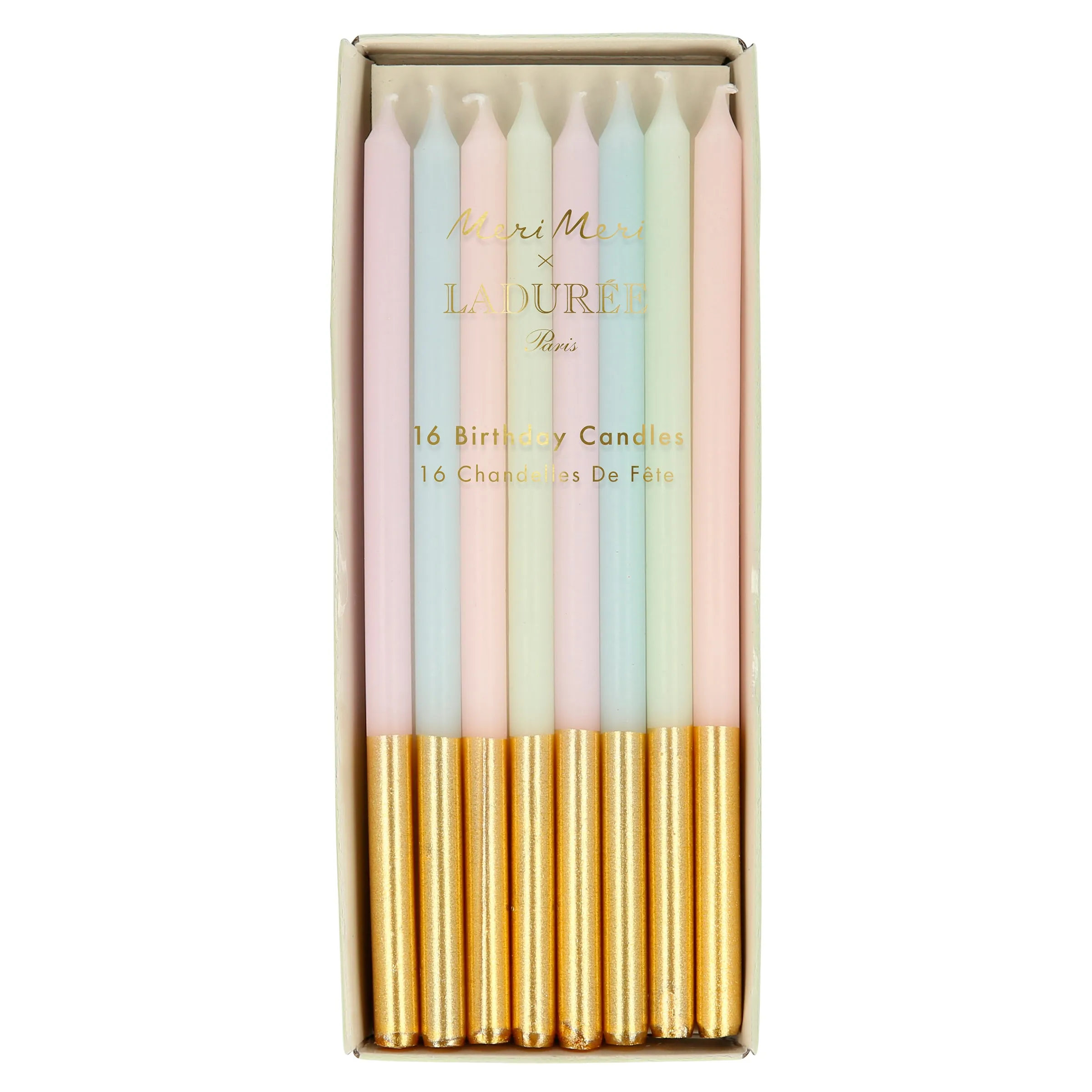 Meri Meri x Ladurée Paris Gold Dipped Candles (x 16)