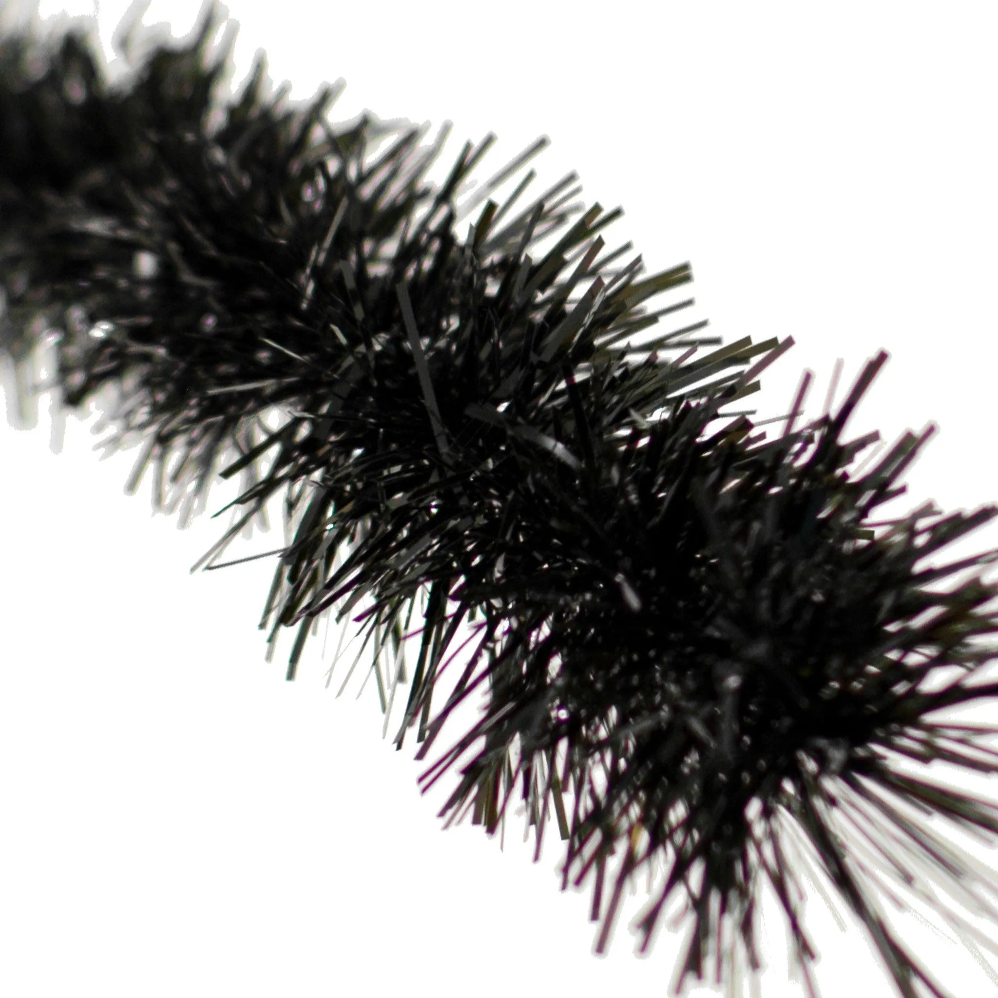 Metallic Black Tinsel Garland