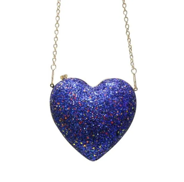 My Something Blue - Heart Bridal Purse - Wedding Handbag - Available Blue-Light Blue-Pink-Black