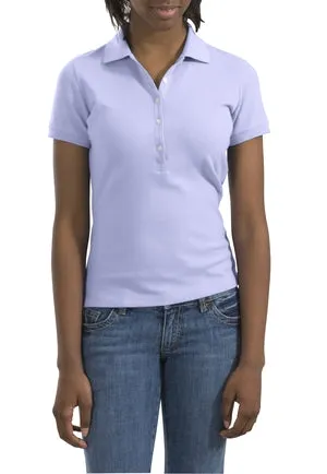 NEW  District Threads - Ladies Stretch Pique Polo.  DT3010