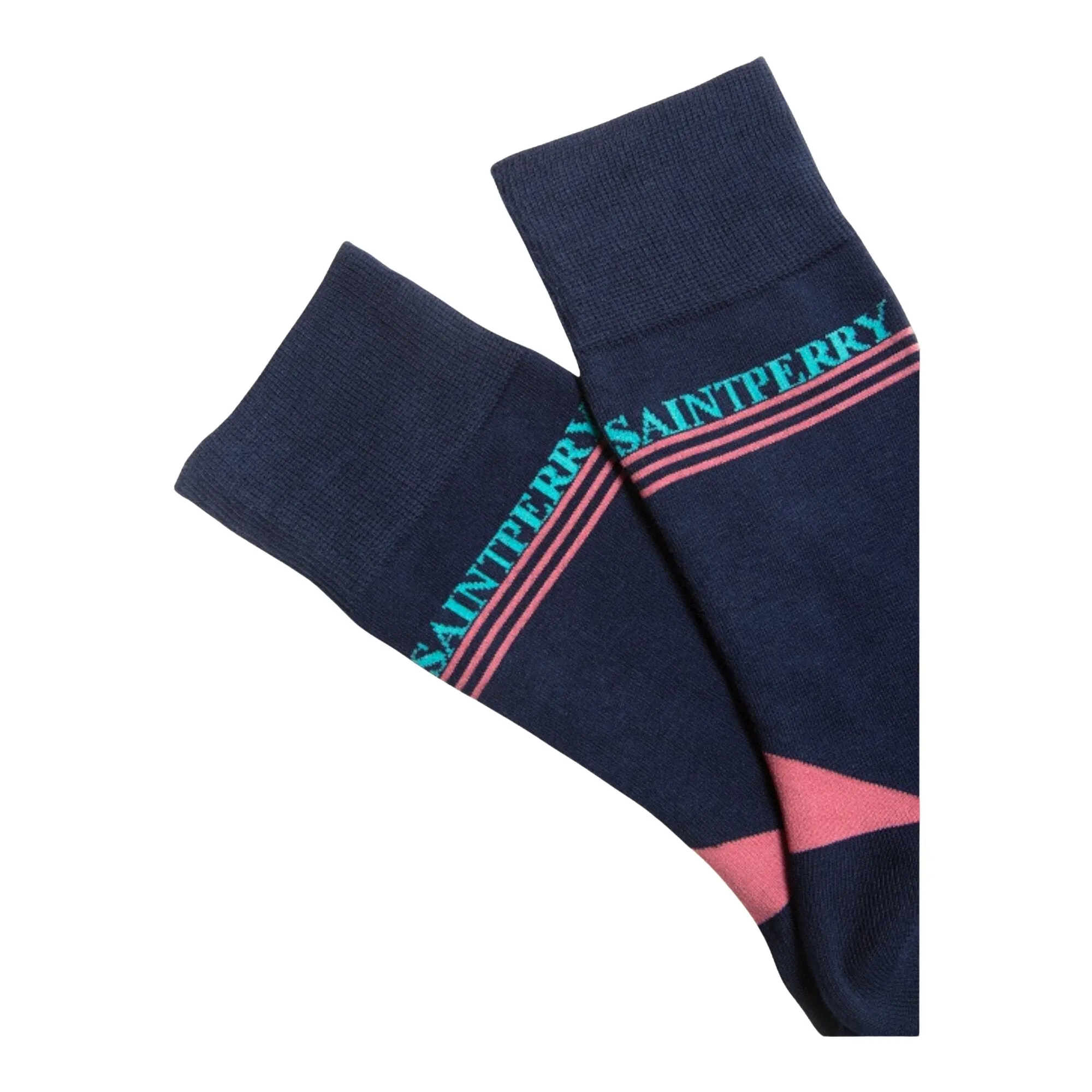 Pink And Navy Blue Socks