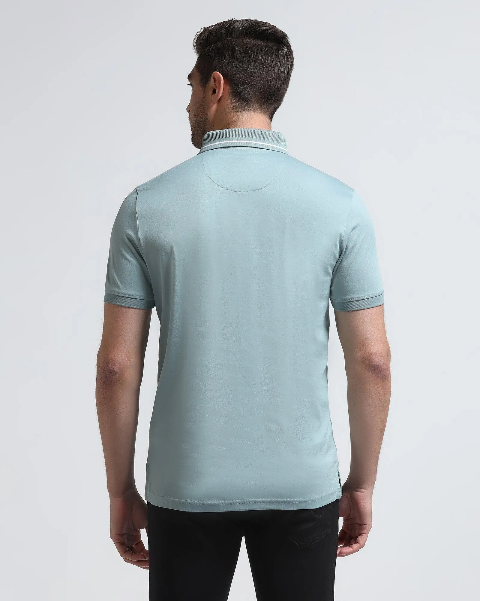 Polo Mint Green Solid T-Shirt - Peter