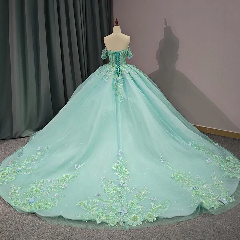 Quinceañera Dress Scoop Ball Gown