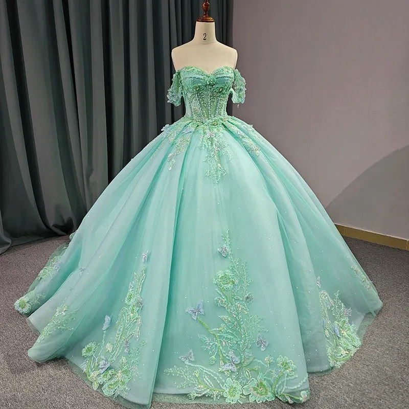 Quinceañera Dress Scoop Ball Gown