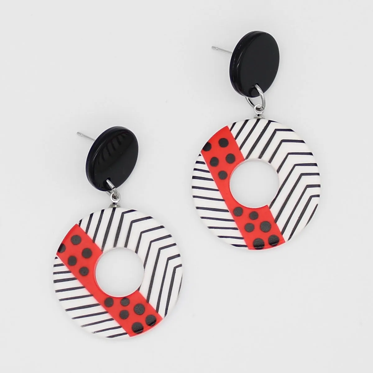 Red and Black Aveline Earrings