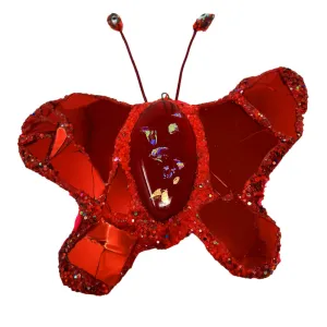 RED BUTTERFLY BROOCH - LIGHT