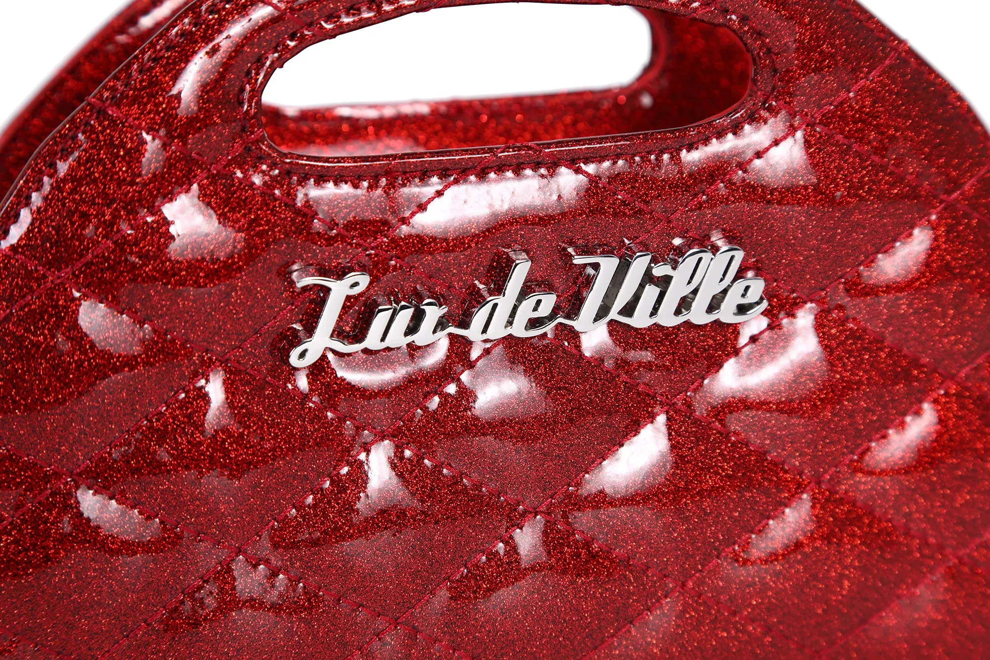 Red Rum Sparkle - Half Moon Tiny Tote