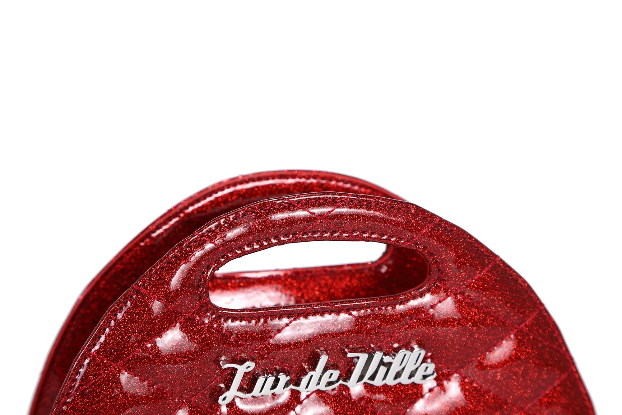 Red Rum Sparkle - Half Moon Tiny Tote