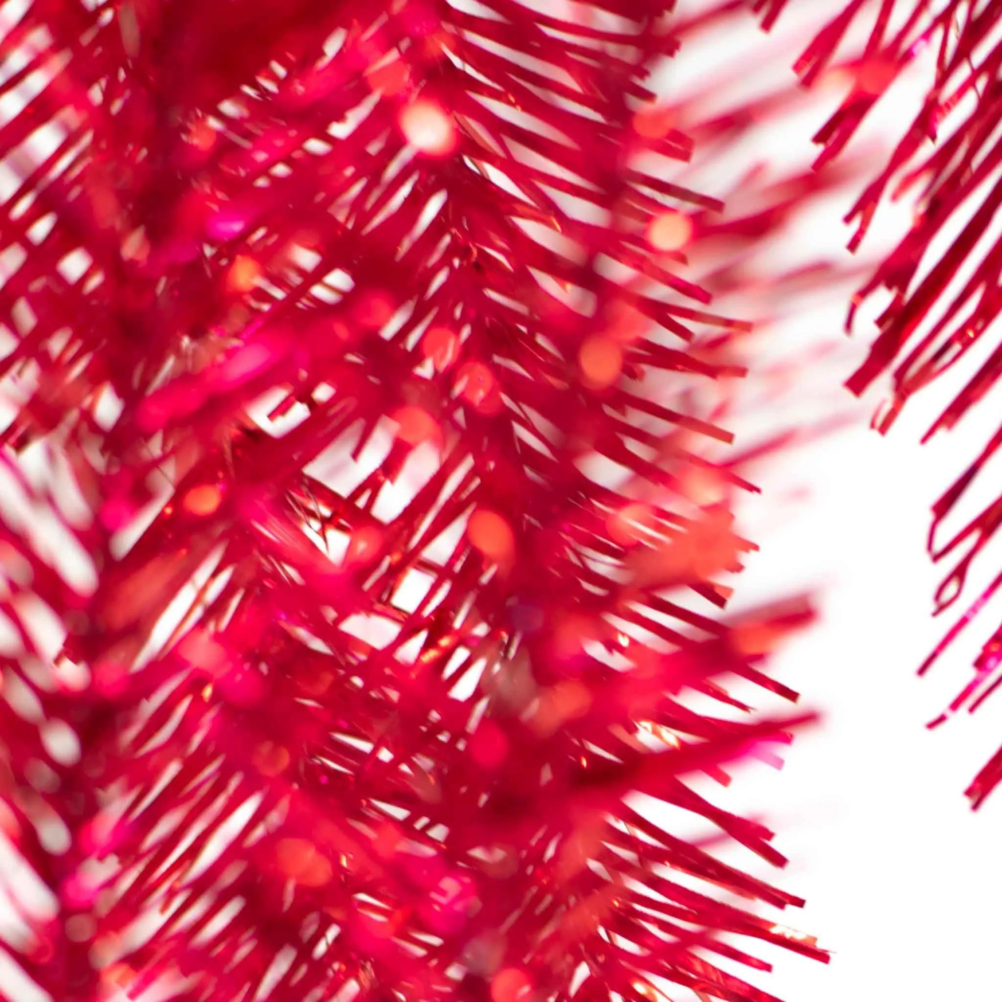 Red Tinsel Garland