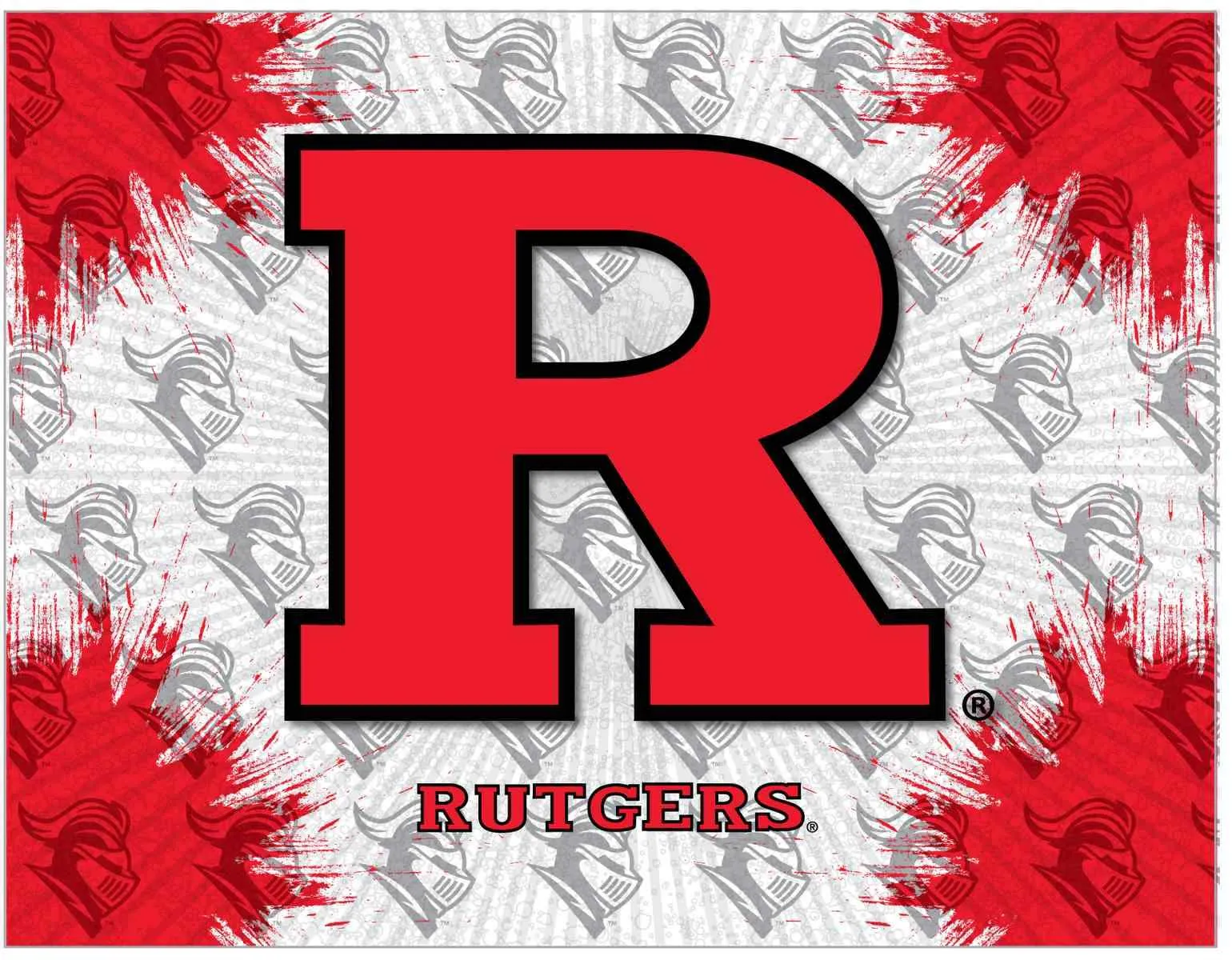 Rutgers Scarlet Knights HBS Gray Red Wall Canvas Art Picture Print