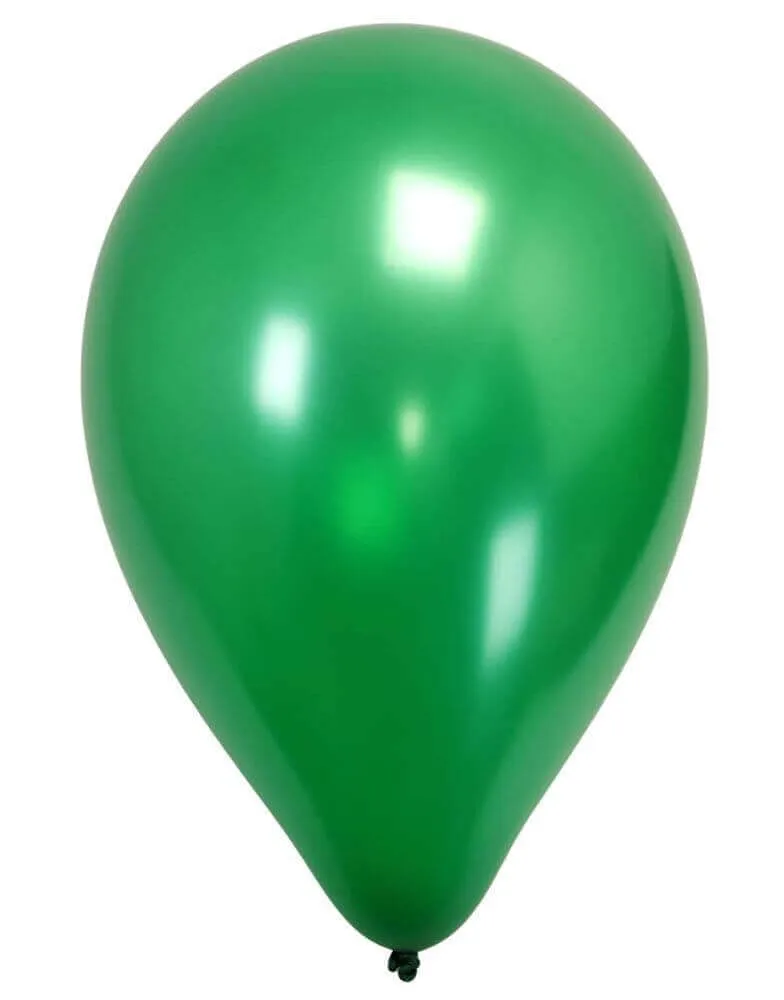 Sempertex - 11" Metallic Green Latex Balloons (50pcs)