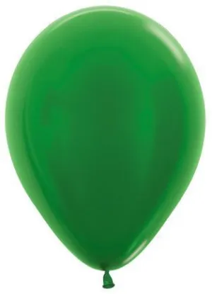 Sempertex - 11" Metallic Green Latex Balloons (50pcs)