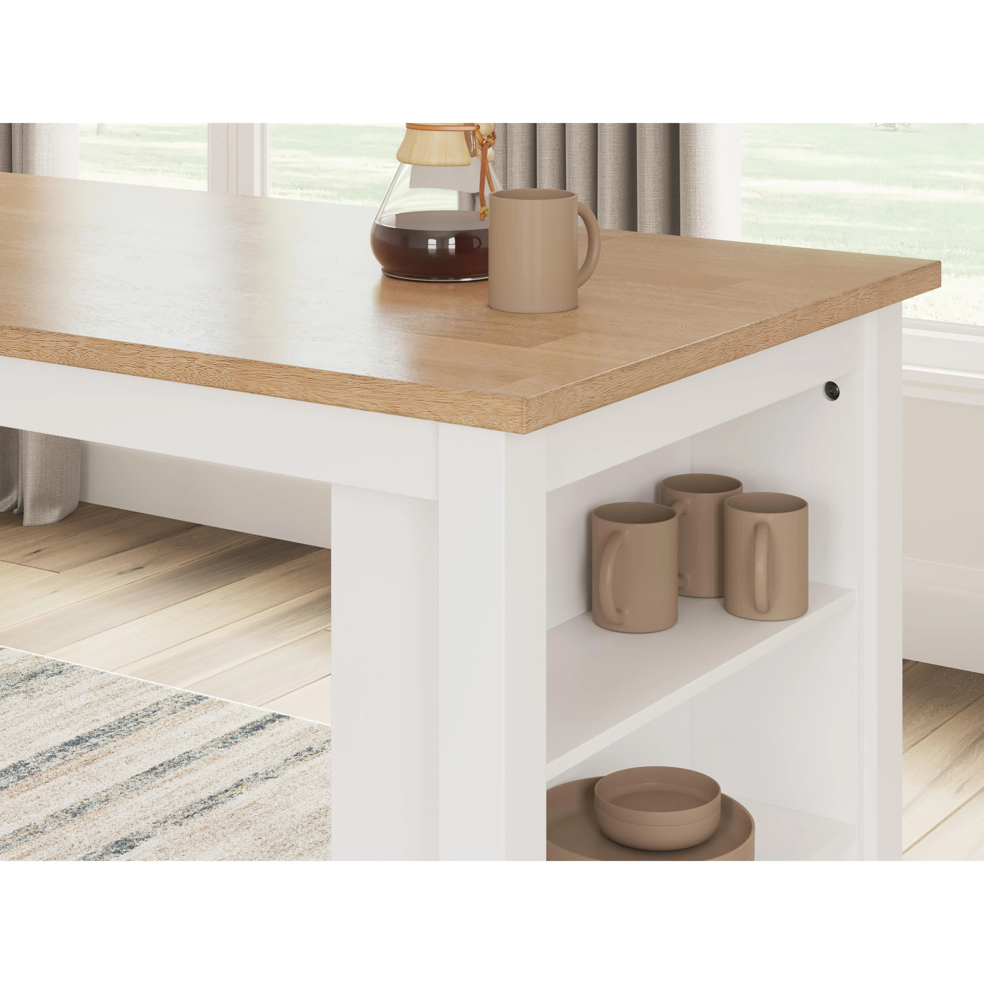 Signature Design by Ashley Gesthaven Counter Height Dining Table with Trestle Base D398-13