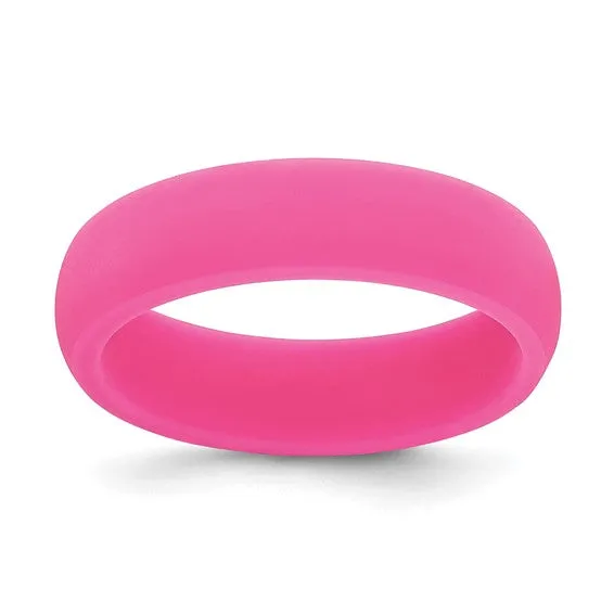 Silicone Coral 5.7mm Domed Band