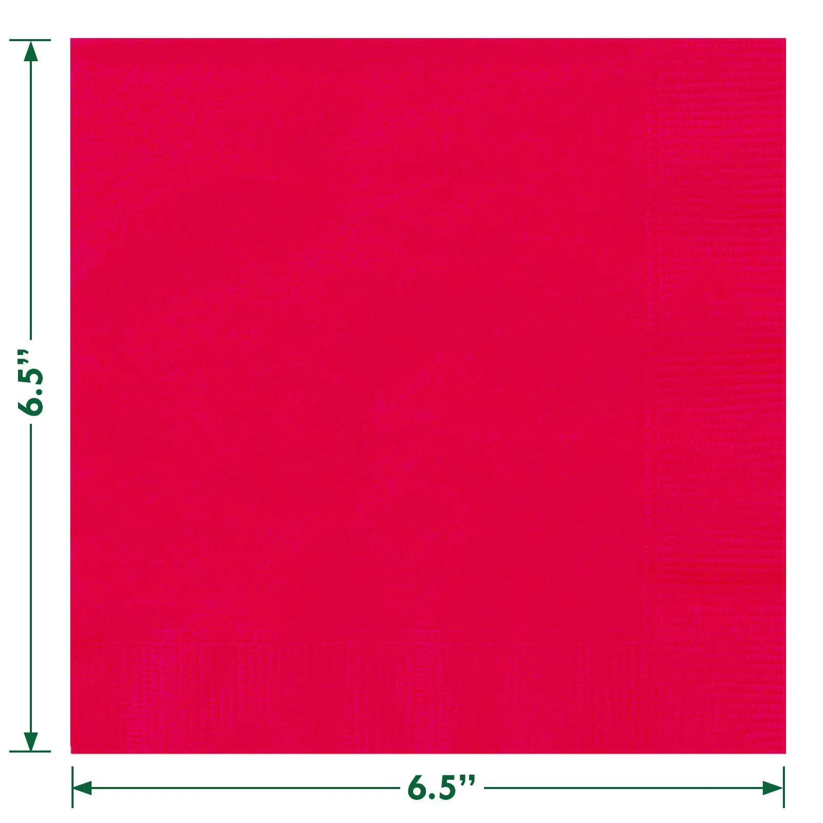 Solid Ruby Red Square Paper Dinner Plates and Lunch Napkins (Serves 14)