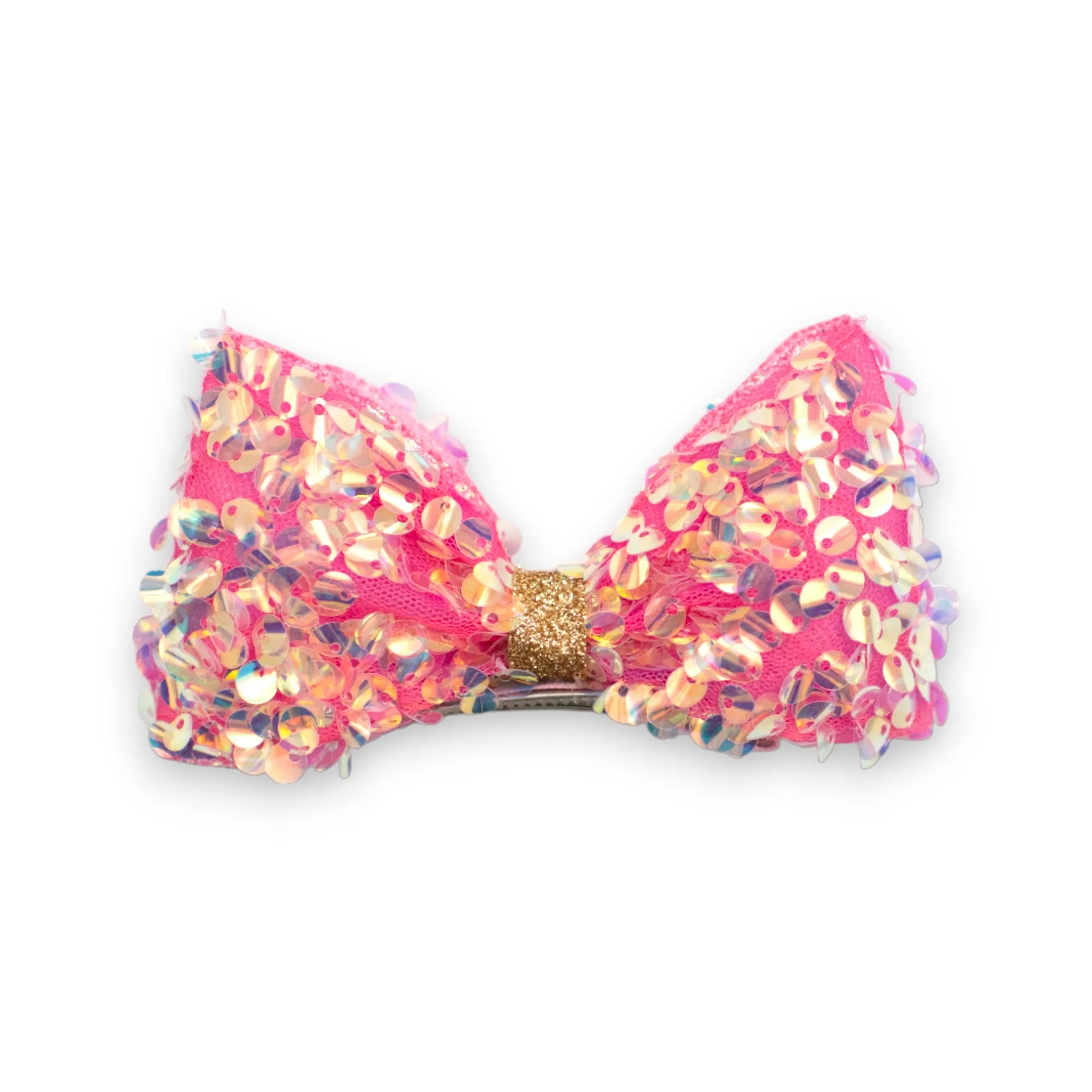 Summer Crystal Sparkling Large Sequins Bow Hair Clip