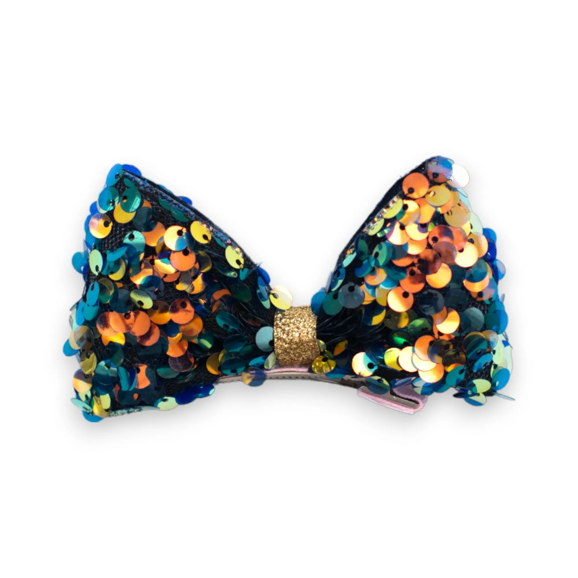 Summer Crystal Sparkling Large Sequins Bow Hair Clip