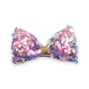 Summer Crystal Sparkling Large Sequins Bow Hair Clip