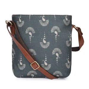 THE CLOWNFISH Aahna Polyester Crossbody Sling Bag For Women Casual Party Bag Purse With Adjustable Shoulder Strap., Grey