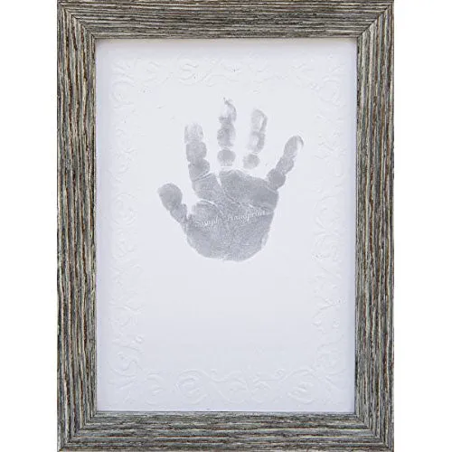 The Grandparent Gift Baby Keepsake Kit for Handprint or Footprint Farm House Frame