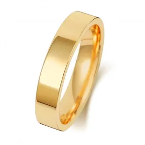 Wedding Band 9K Flat Court 4mm-1.2 Wedding  Ring W124L